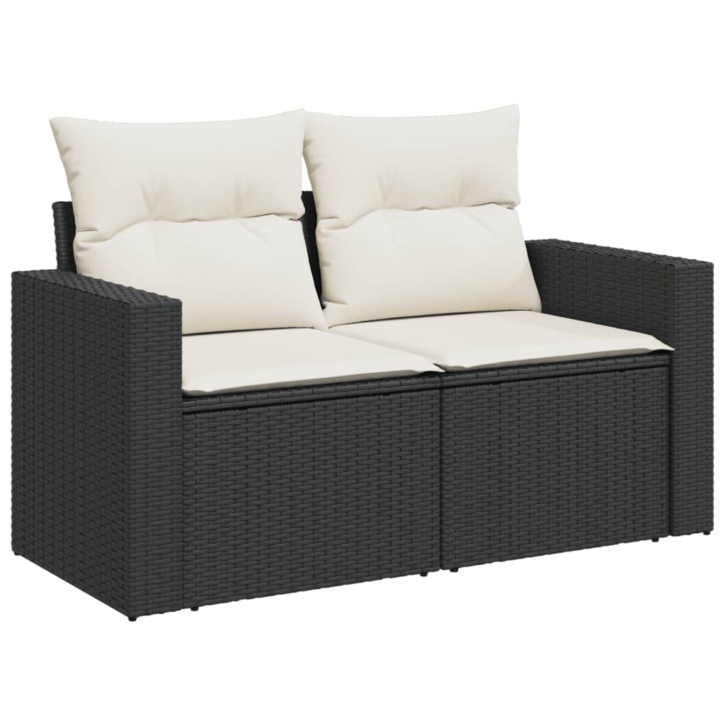 11-delige Loungeset met kussens poly rattan bruin