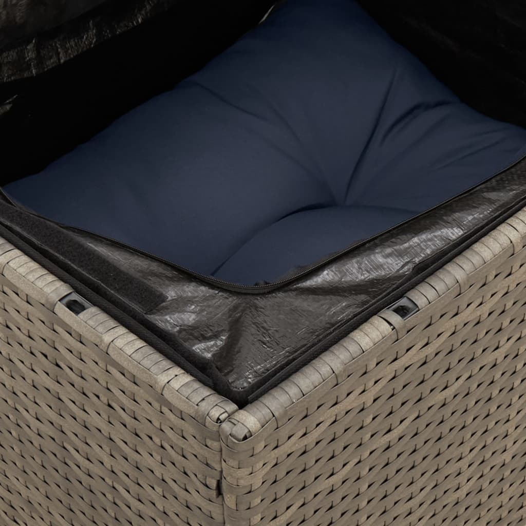 13-delige Loungeset met kussens poly rattan grijs