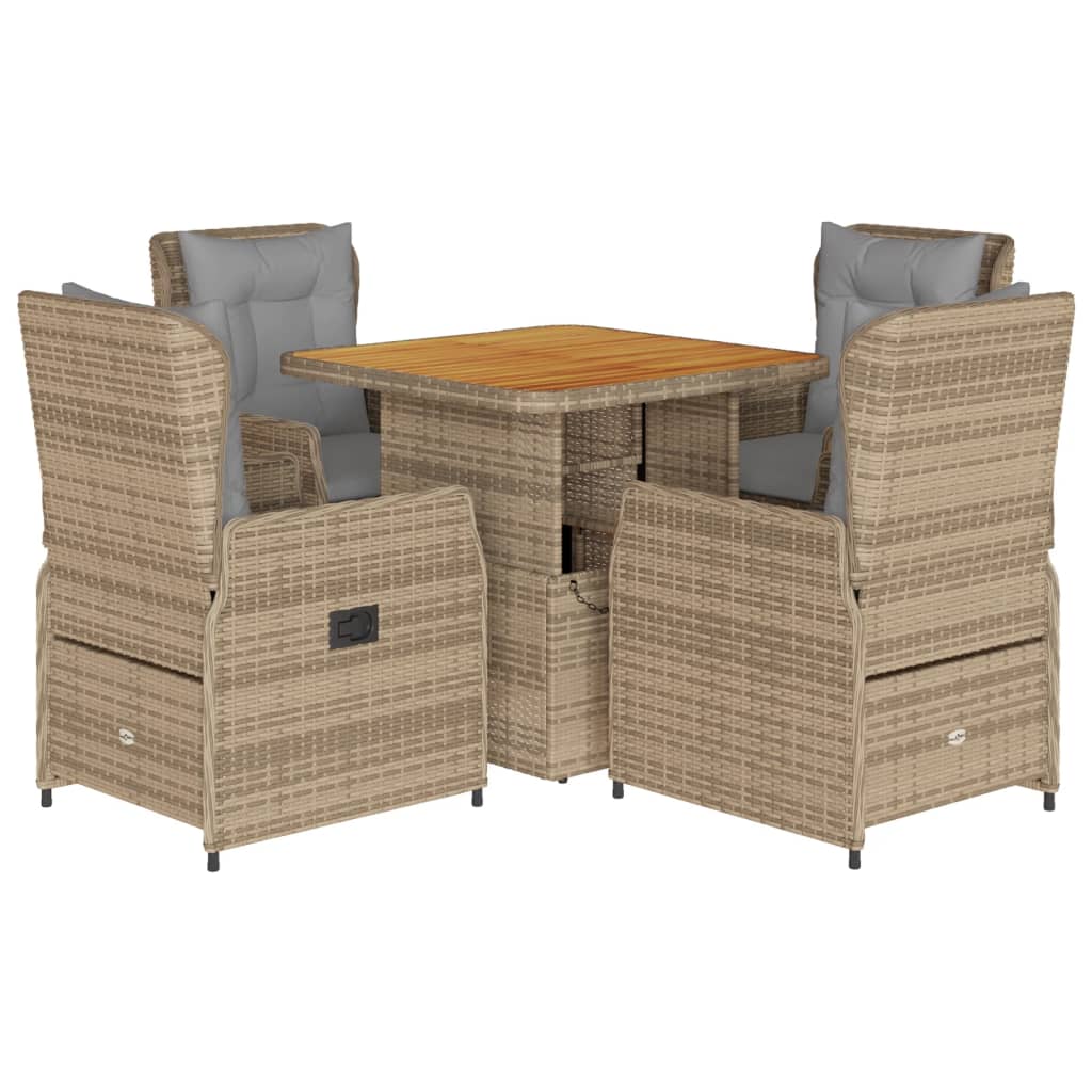 5-delige Tuinset met kussens poly rattan beige Tuinsets | Creëer jouw Trendy Thuis | Gratis bezorgd & Retour | Trendy.nl