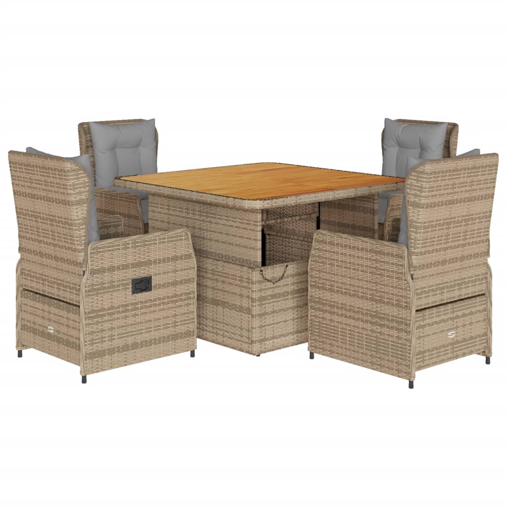 5-delige Tuinset met kussens poly rattan beige Tuinsets | Creëer jouw Trendy Thuis | Gratis bezorgd & Retour | Trendy.nl