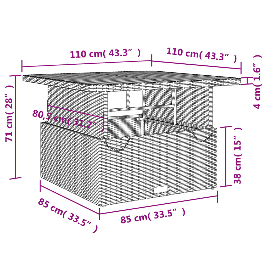 5-delige Tuinset met kussens poly rattan beige Tuinsets | Creëer jouw Trendy Thuis | Gratis bezorgd & Retour | Trendy.nl