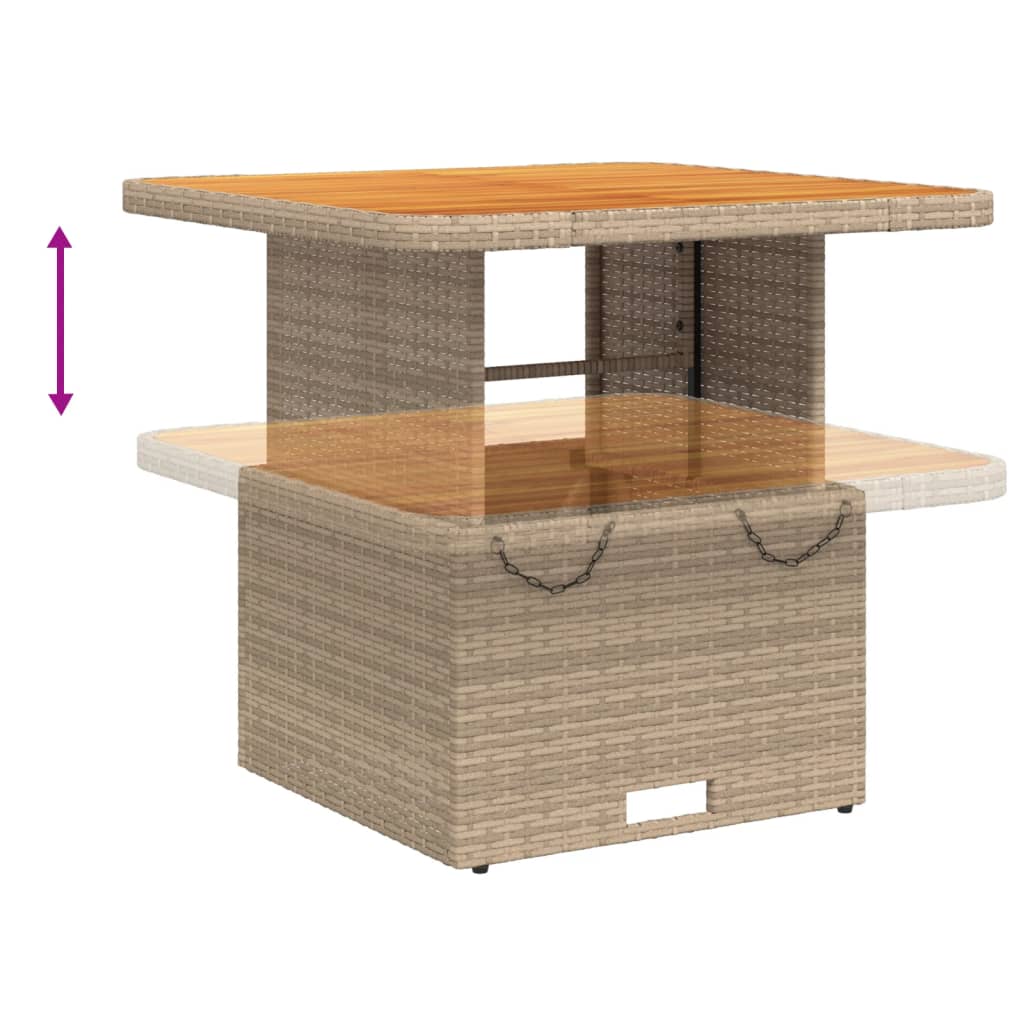 3-delige Bistroset met kussens poly rattan beige Tuinsets | Creëer jouw Trendy Thuis | Gratis bezorgd & Retour | Trendy.nl