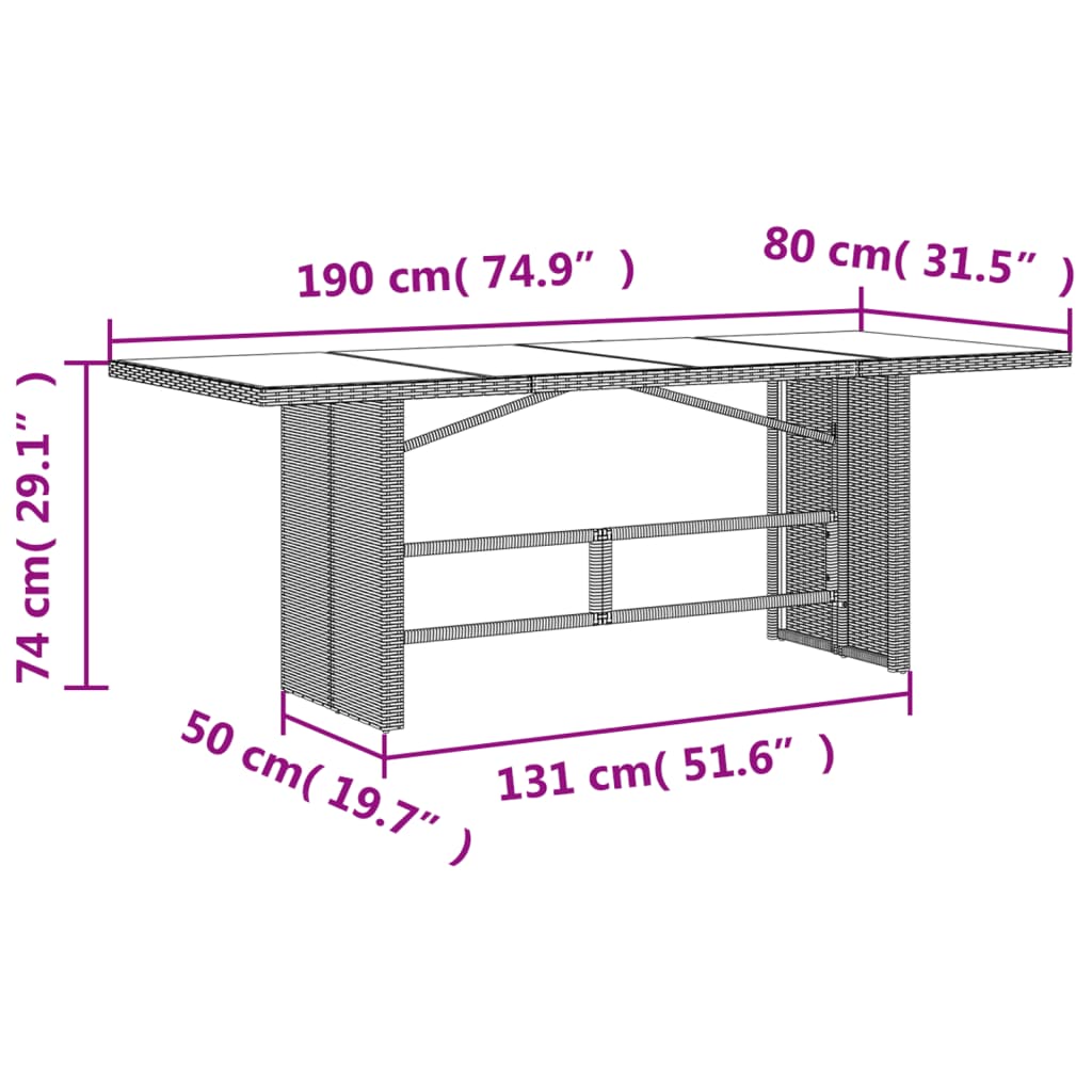 9-delige Tuinset poly rattan zwart Tuinsets | Creëer jouw Trendy Thuis | Gratis bezorgd & Retour | Trendy.nl