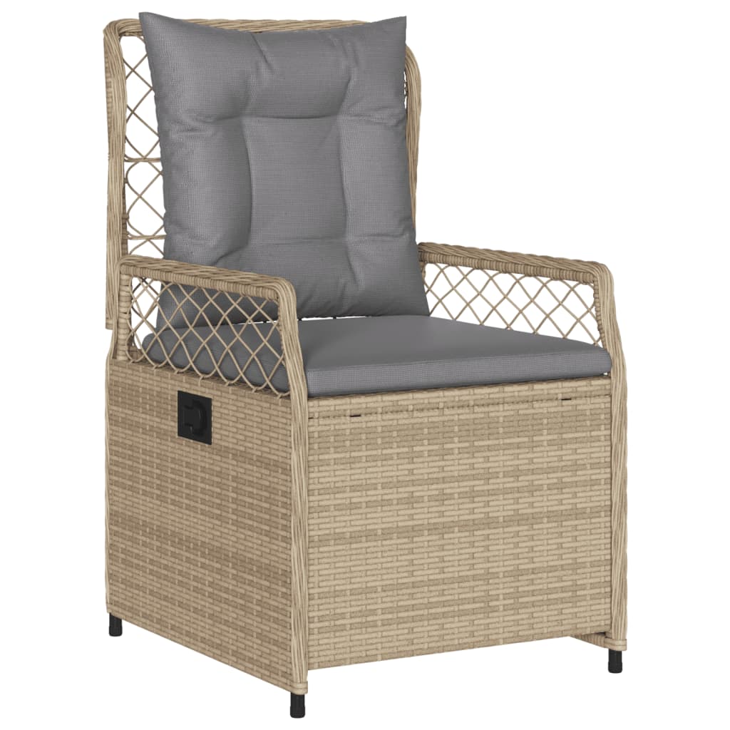 5-delige Tuinset met kussens poly rattan beige