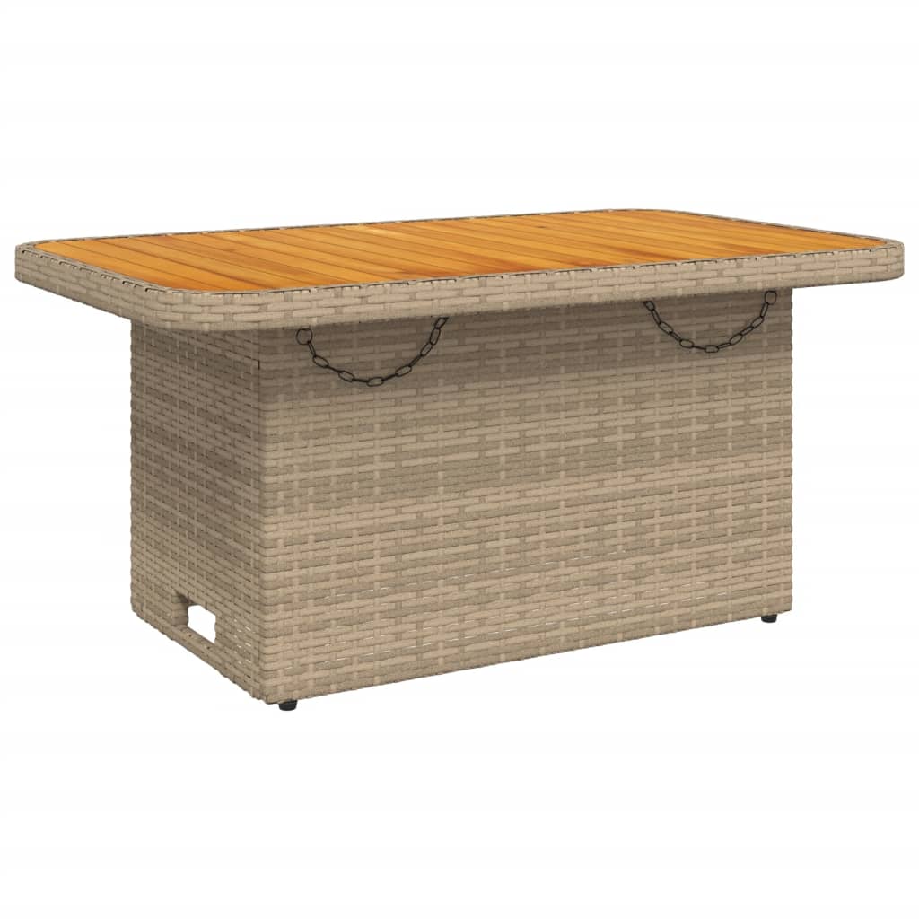 2-delige Loungeset met kussens poly rattan beige