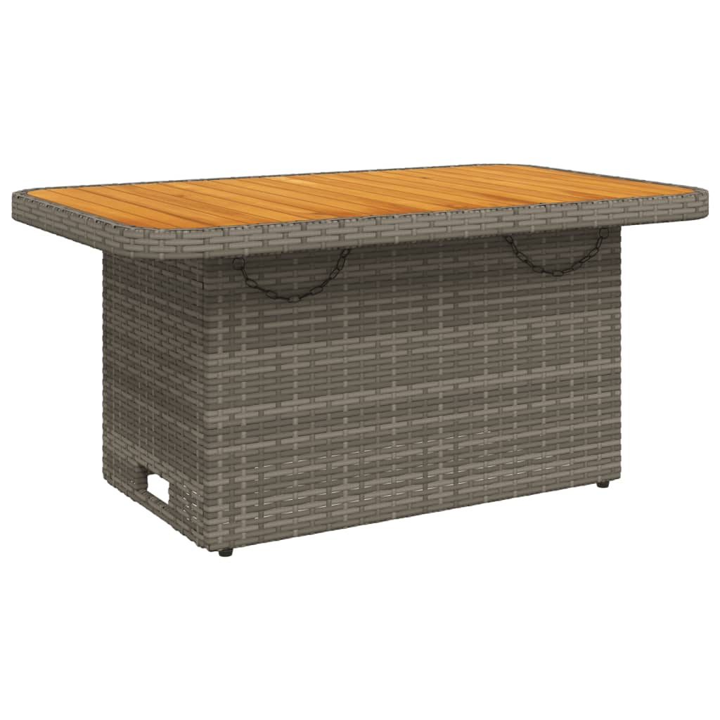 3-delige Loungeset met kussens poly rattan grijs