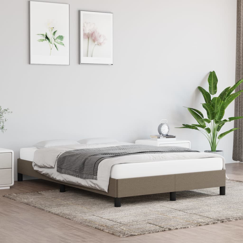 Bedframe stof taupe 120x190 cm Bedden & bedframes | Creëer jouw Trendy Thuis | Gratis bezorgd & Retour | Trendy.nl