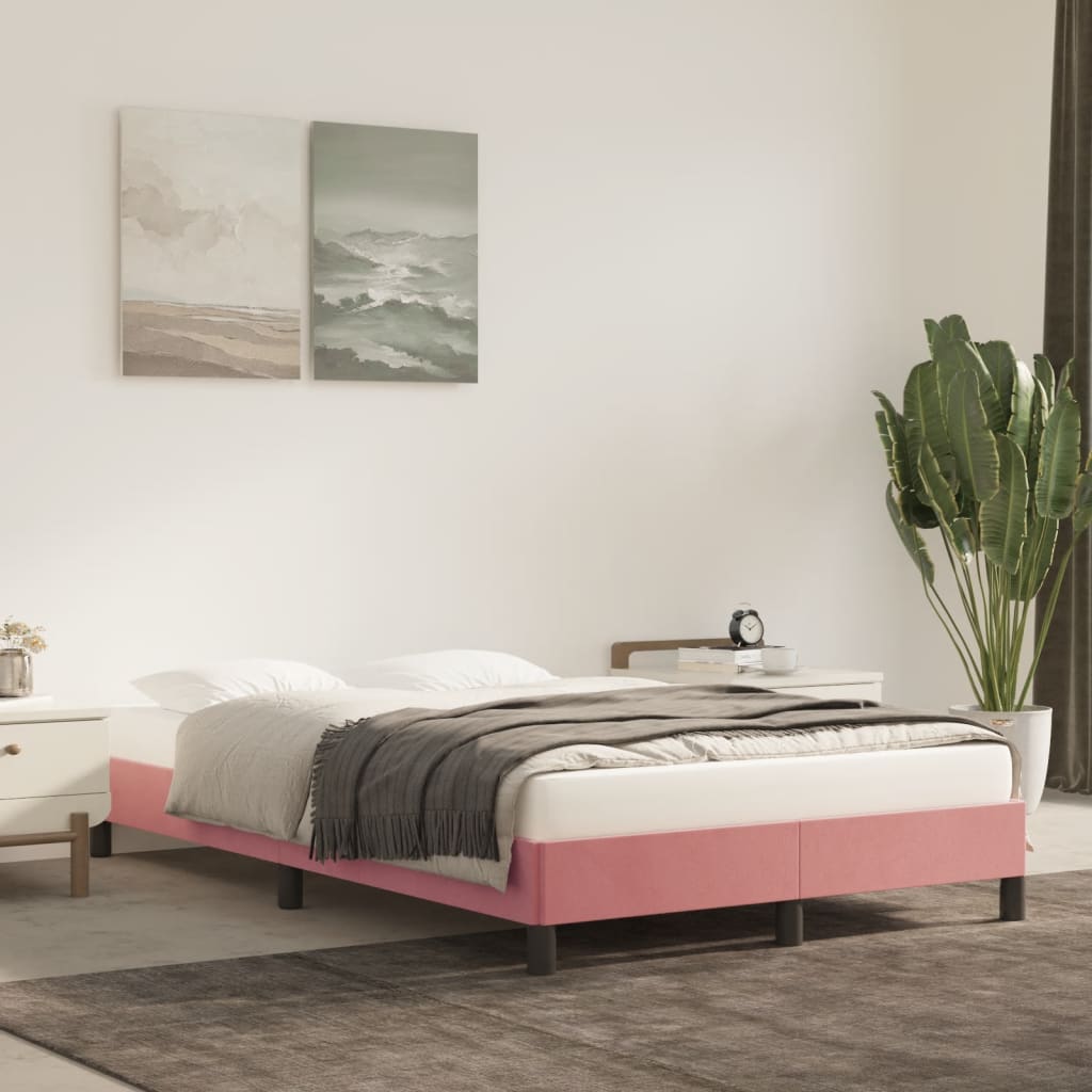 Bedframe fluweel roze 120x190 cm Bedden & bedframes | Creëer jouw Trendy Thuis | Gratis bezorgd & Retour | Trendy.nl