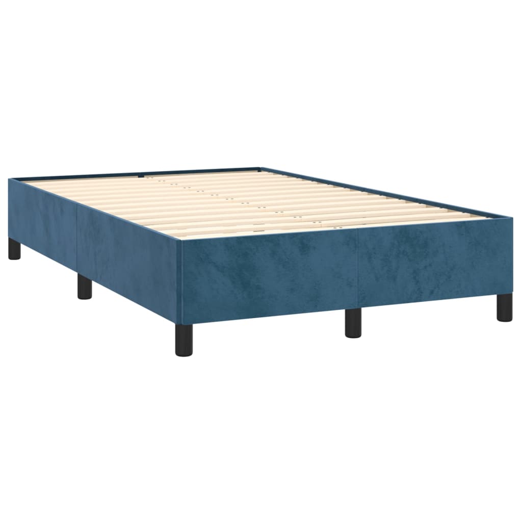 Bedframe zonder matras 120x190 cm fluweel donkerblauw