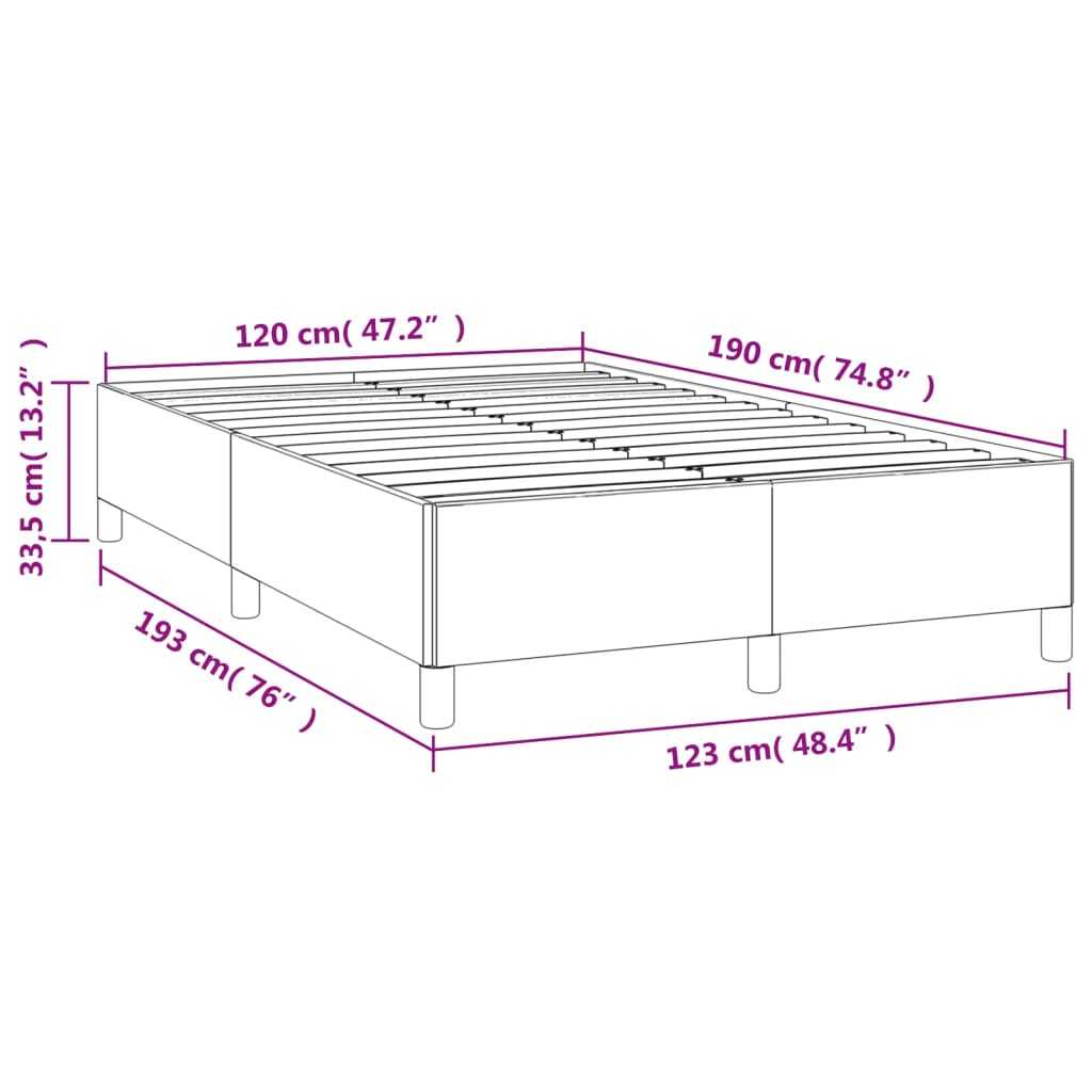 Bedframe fluweel donkerblauw 120x190 cm