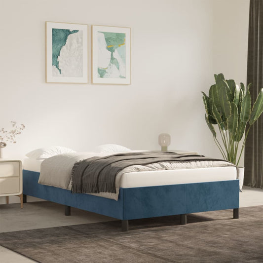 Bedframe fluweel donkerblauw 120x190 cm