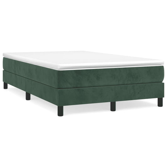 Boxspring met matras fluweel donkergroen 120x190 cm Bedden & bedframes | Creëer jouw Trendy Thuis | Gratis bezorgd & Retour | Trendy.nl