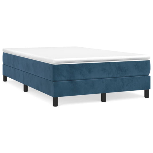 Boxspring met matras fluweel donkerblauw 120x190 cm Bedden & bedframes | Creëer jouw Trendy Thuis | Gratis bezorgd & Retour | Trendy.nl