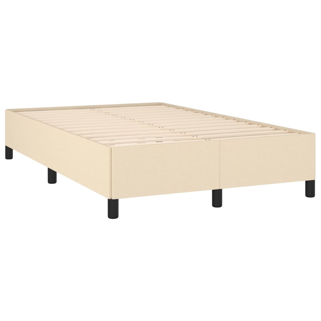 Boxspring met matras stof crèmekleurig 120x190 cm Bedden & bedframes | Creëer jouw Trendy Thuis | Gratis bezorgd & Retour | Trendy.nl