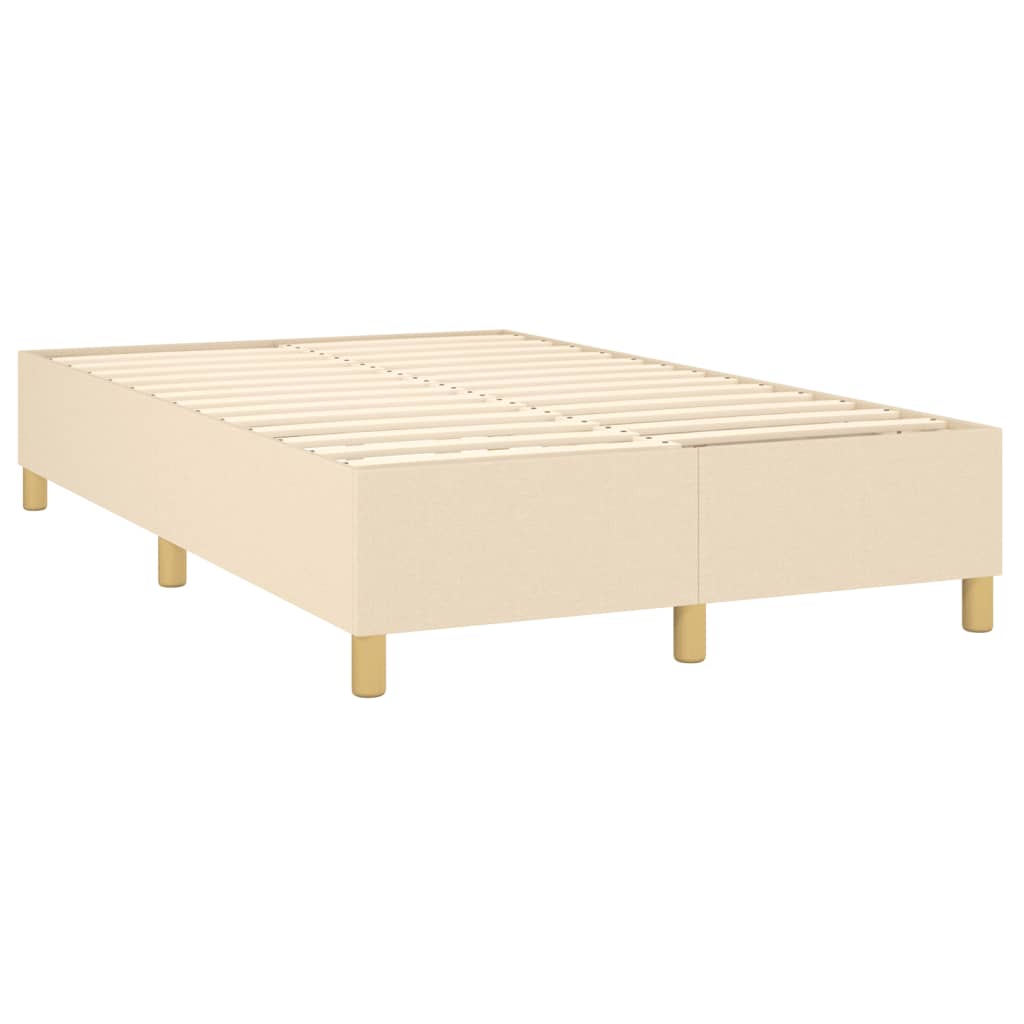 Boxspring met matras stof crèmekleurig 120x190 cm Bedden & bedframes | Creëer jouw Trendy Thuis | Gratis bezorgd & Retour | Trendy.nl