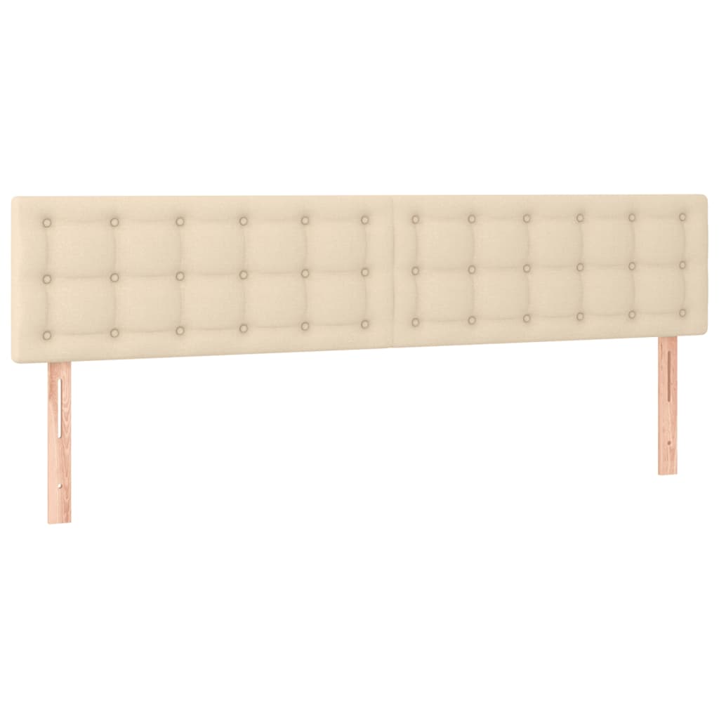 Boxspring met matras stof crèmekleurig 120x190 cm Bedden & bedframes | Creëer jouw Trendy Thuis | Gratis bezorgd & Retour | Trendy.nl