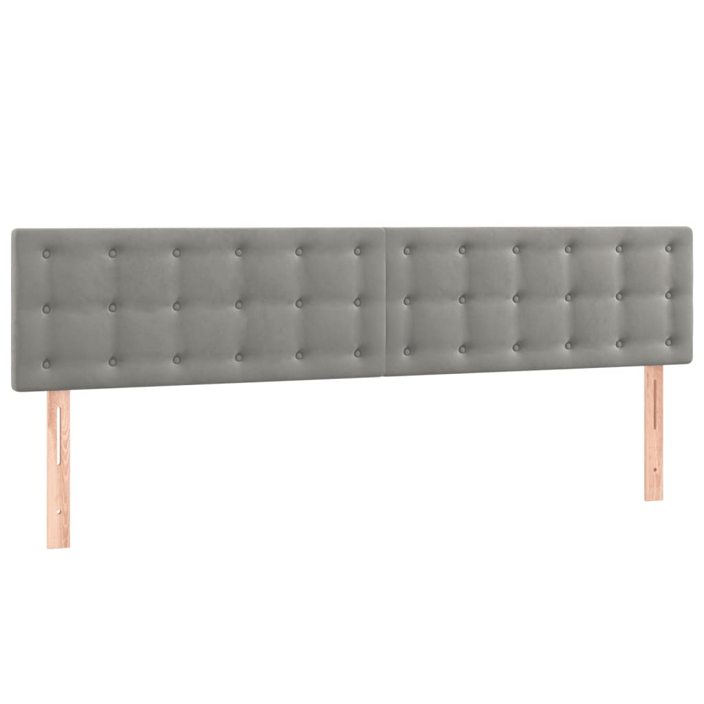 Boxspring met matras fluweel lichtgrijs 120x190 cm Bedden & bedframes | Creëer jouw Trendy Thuis | Gratis bezorgd & Retour | Trendy.nl