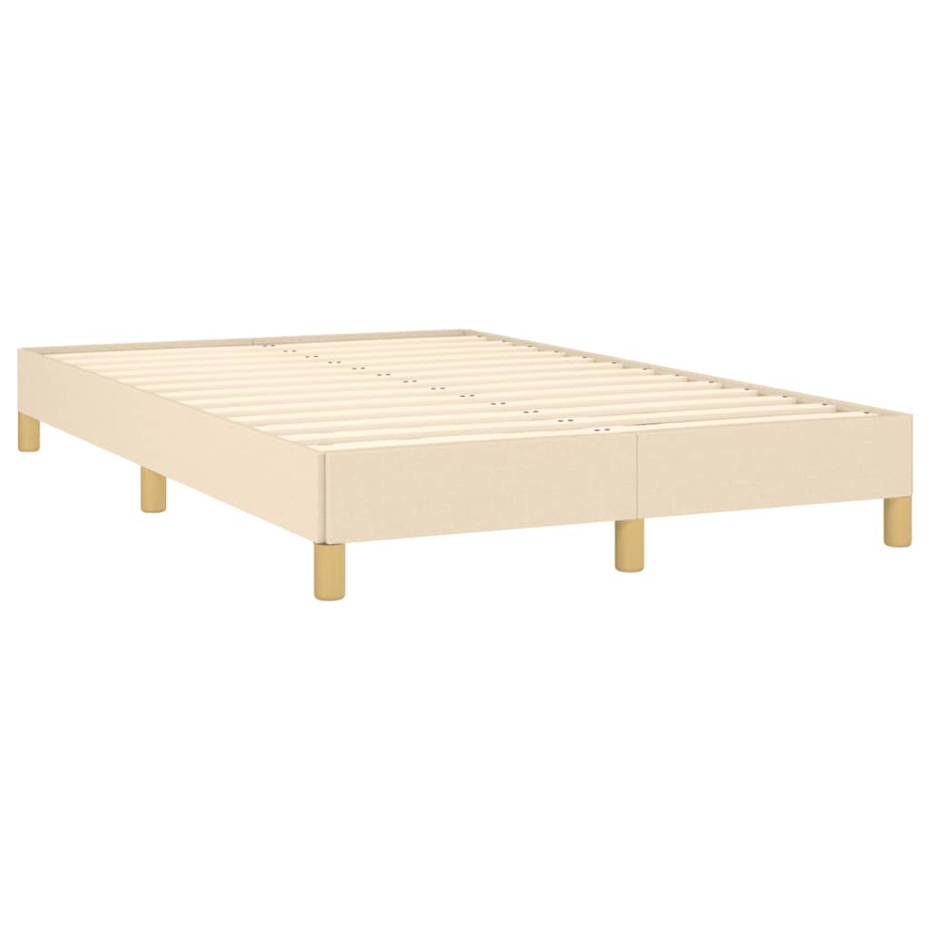 Boxspring met matras en LED stof crèmekleurig 120x190 cm Bedden & bedframes | Creëer jouw Trendy Thuis | Gratis bezorgd & Retour | Trendy.nl