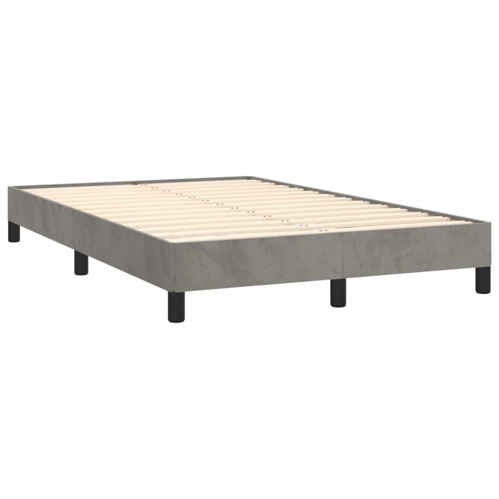 Boxspring met matras en LED fluweel lichtgrijs 120x190 cm Bedden & bedframes | Creëer jouw Trendy Thuis | Gratis bezorgd & Retour | Trendy.nl