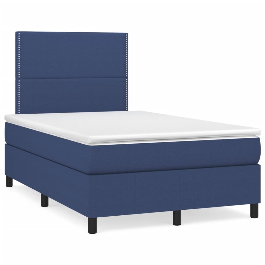 Boxspring met matras en LED stof blauw 120x190 cm Bedden & bedframes | Creëer jouw Trendy Thuis | Gratis bezorgd & Retour | Trendy.nl