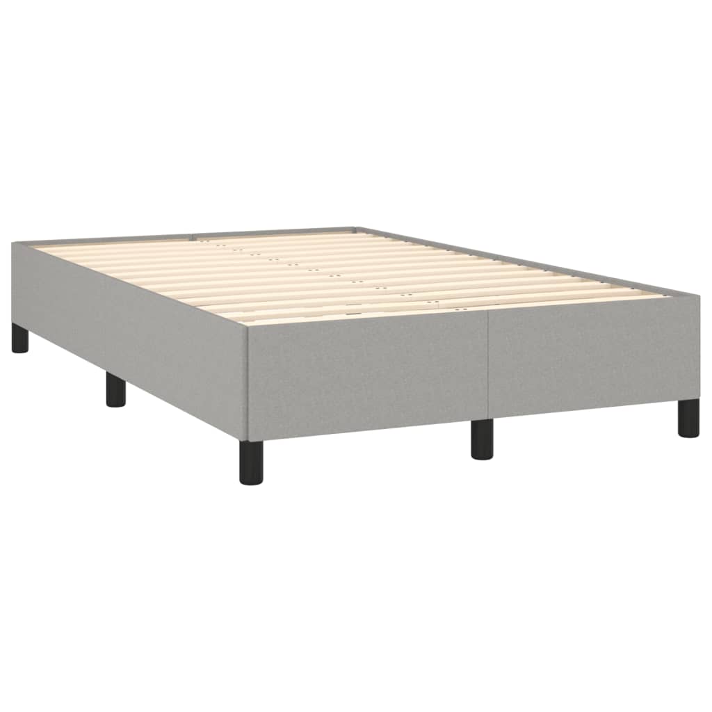 Boxspring met matras en LED stof lichtgrijs 120x190 cm Bedden & bedframes | Creëer jouw Trendy Thuis | Gratis bezorgd & Retour | Trendy.nl