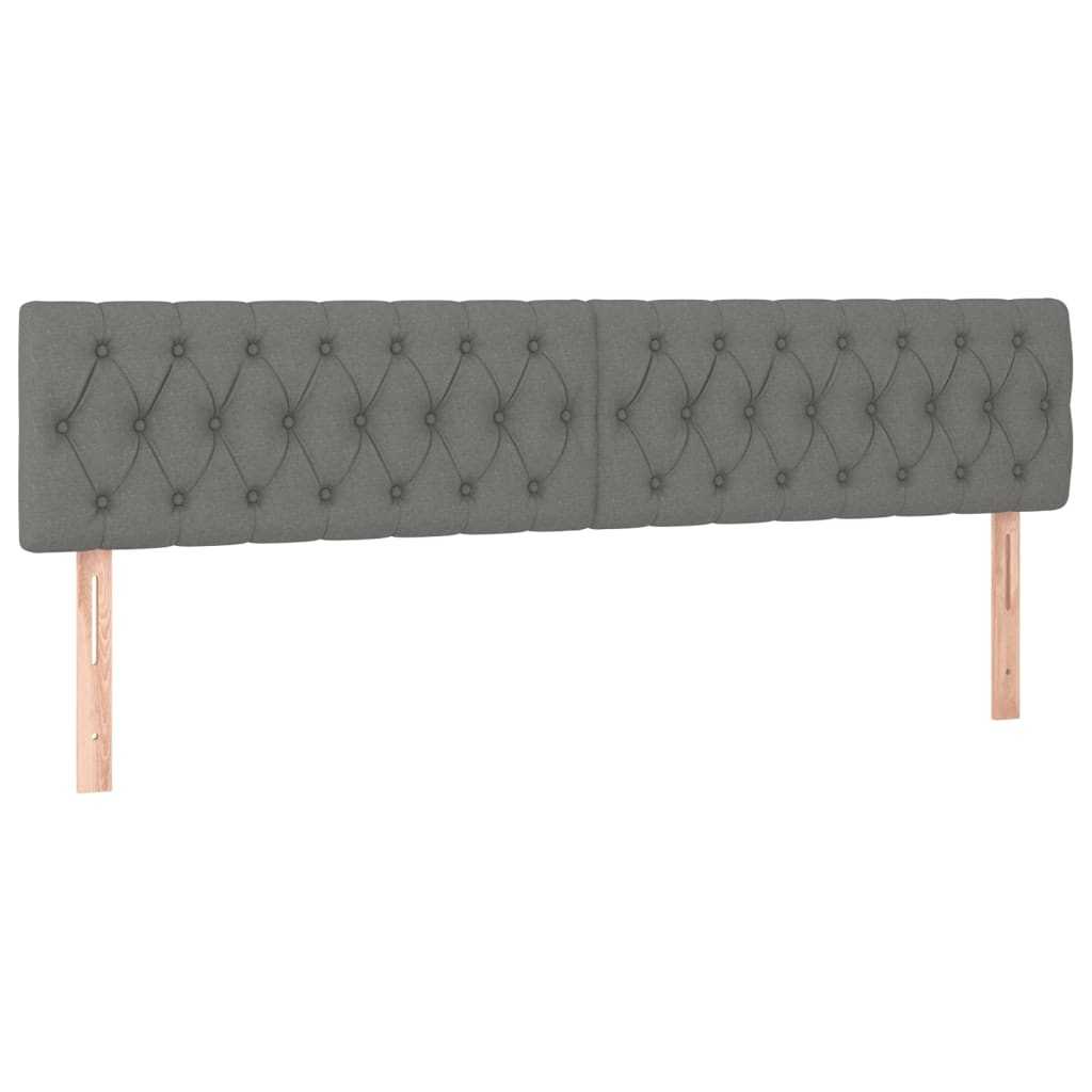 Boxspring met matras en LED stof donkergrijs 120x190 cm Bedden & bedframes | Creëer jouw Trendy Thuis | Gratis bezorgd & Retour | Trendy.nl