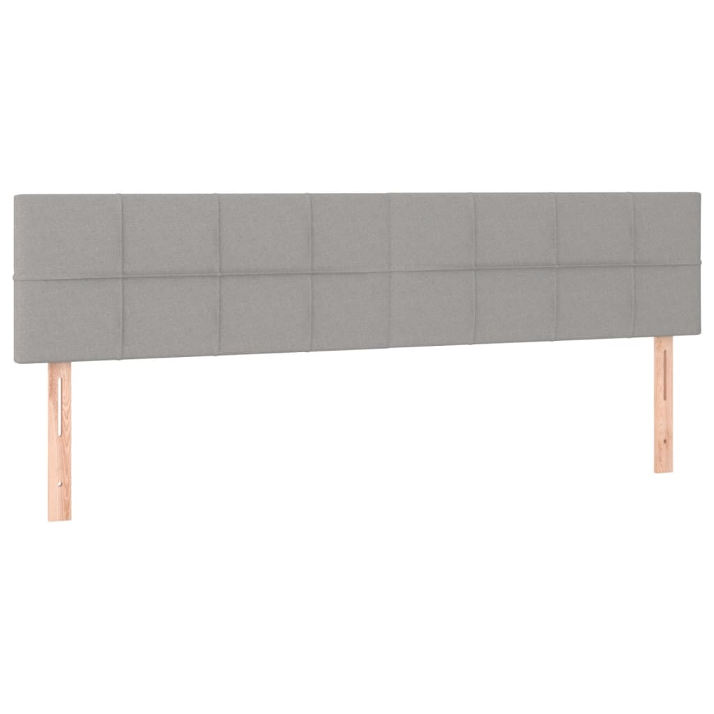 Boxspring met matras en LED stof lichtgrijs 120x190 cm Bedden & bedframes | Creëer jouw Trendy Thuis | Gratis bezorgd & Retour | Trendy.nl