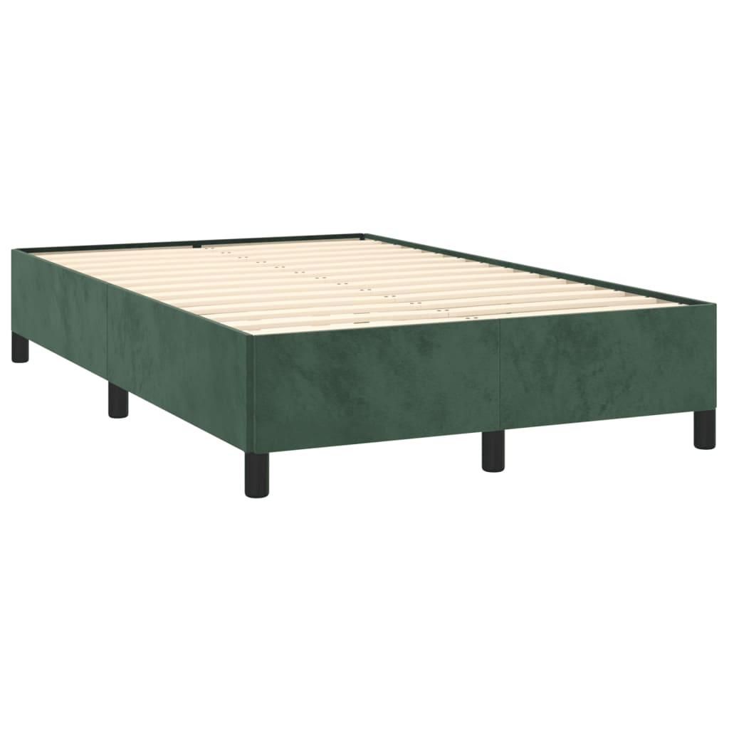 Boxspring met matras en LED fluweel donkergroen 120x190 cm Bedden & bedframes | Creëer jouw Trendy Thuis | Gratis bezorgd & Retour | Trendy.nl