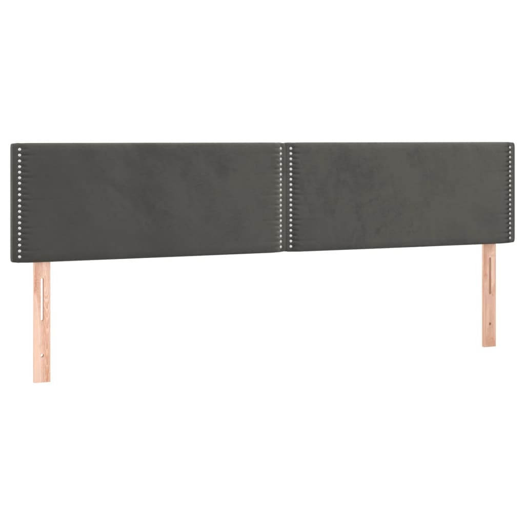 Boxspring met matras fluweel donkergrijs 120x190 cm Bedden & bedframes | Creëer jouw Trendy Thuis | Gratis bezorgd & Retour | Trendy.nl