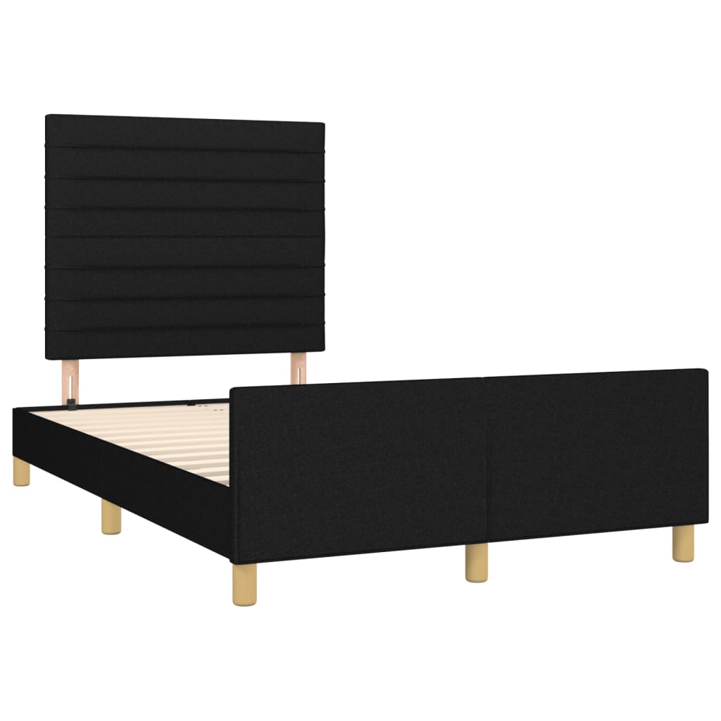 Bedframe met hoofdbord stof zwart 120x190 cm Bedden & bedframes | Creëer jouw Trendy Thuis | Gratis bezorgd & Retour | Trendy.nl