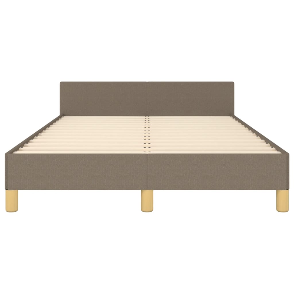 Bedframe met hoofdbord stof taupe 120x190 cm Bedden & bedframes | Creëer jouw Trendy Thuis | Gratis bezorgd & Retour | Trendy.nl