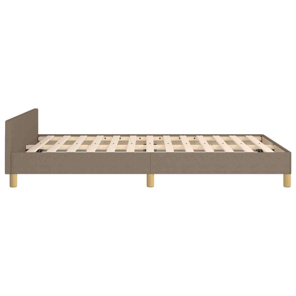 Bedframe met hoofdbord stof taupe 120x190 cm Bedden & bedframes | Creëer jouw Trendy Thuis | Gratis bezorgd & Retour | Trendy.nl