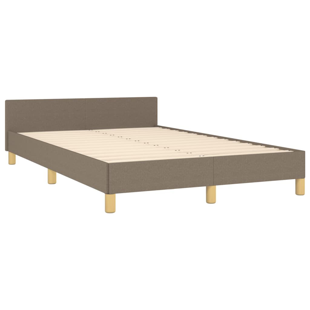 Bedframe met hoofdbord stof taupe 120x190 cm Bedden & bedframes | Creëer jouw Trendy Thuis | Gratis bezorgd & Retour | Trendy.nl