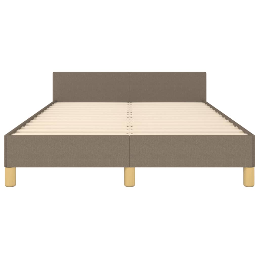 Bedframe met hoofdbord stof taupe 120x190 cm Bedden & bedframes | Creëer jouw Trendy Thuis | Gratis bezorgd & Retour | Trendy.nl