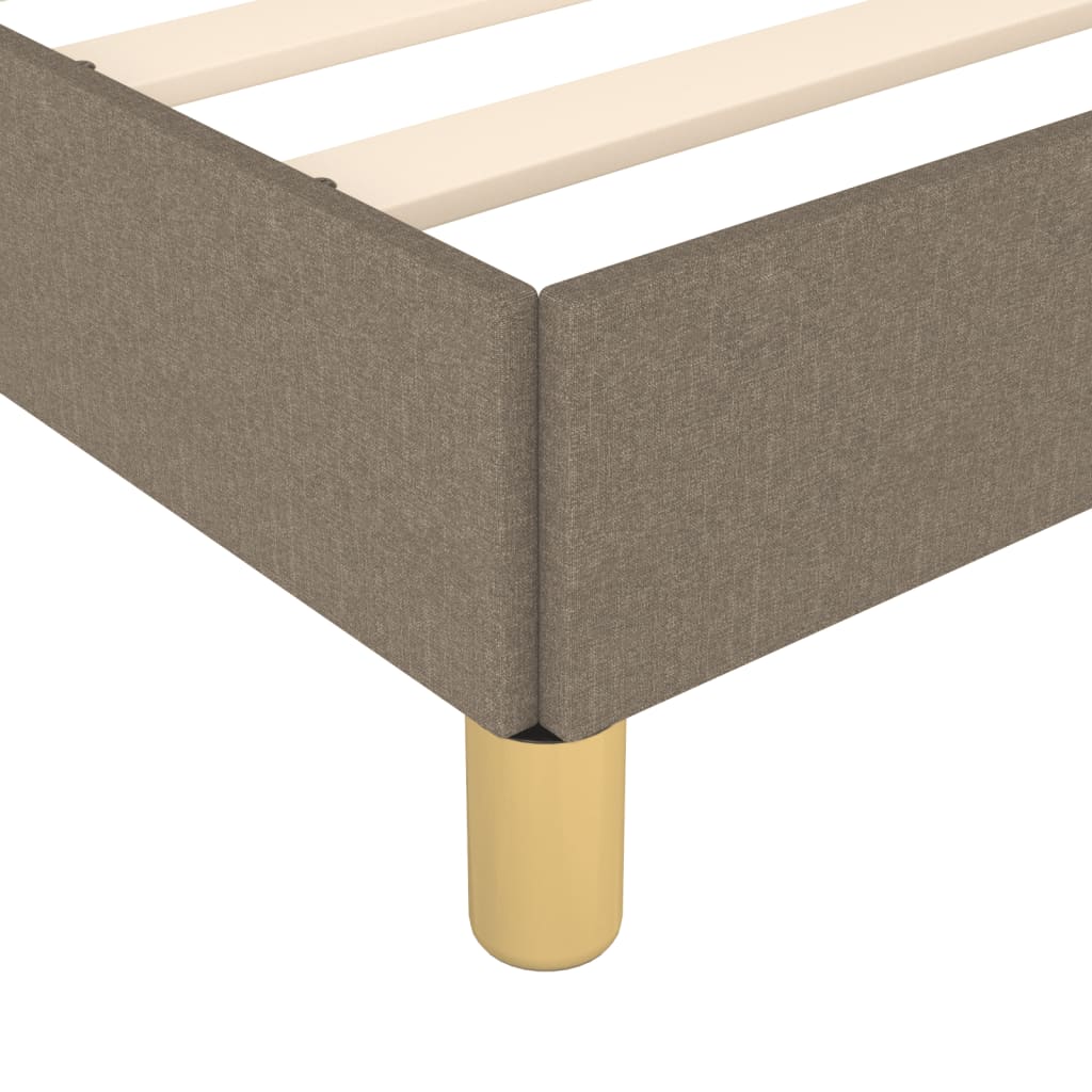 Bedframe met hoofdbord stof taupe 120x190 cm Bedden & bedframes | Creëer jouw Trendy Thuis | Gratis bezorgd & Retour | Trendy.nl