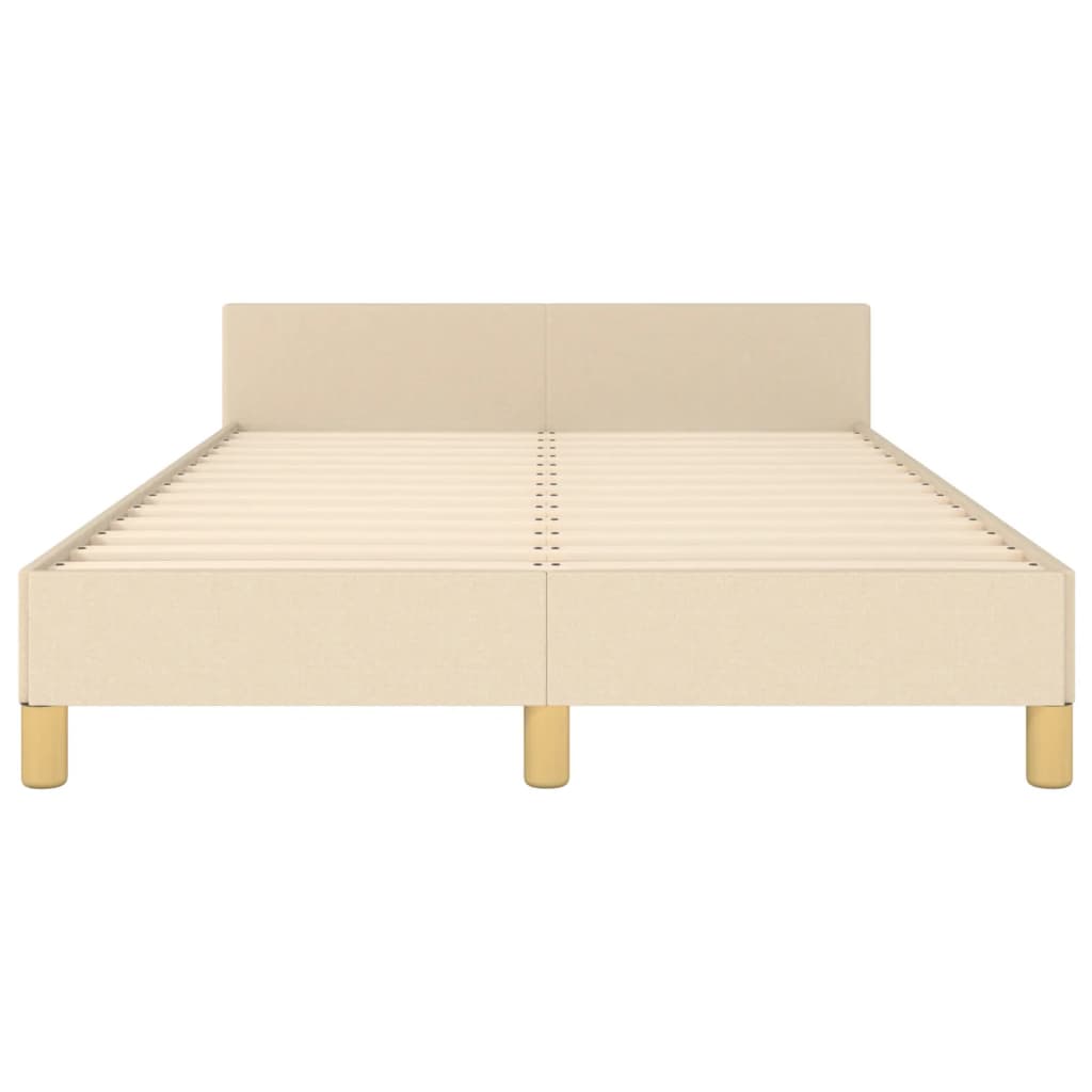 Bedframe zonder matras 120x190 cm stof crèmekleurig