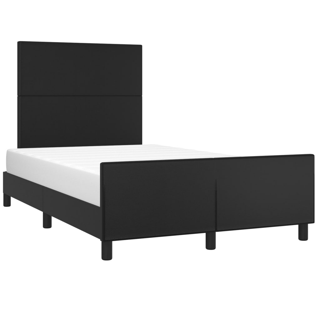 Bedframe met hoofdbord kunstleer zwart 120x190 cm Bedden & bedframes | Creëer jouw Trendy Thuis | Gratis bezorgd & Retour | Trendy.nl