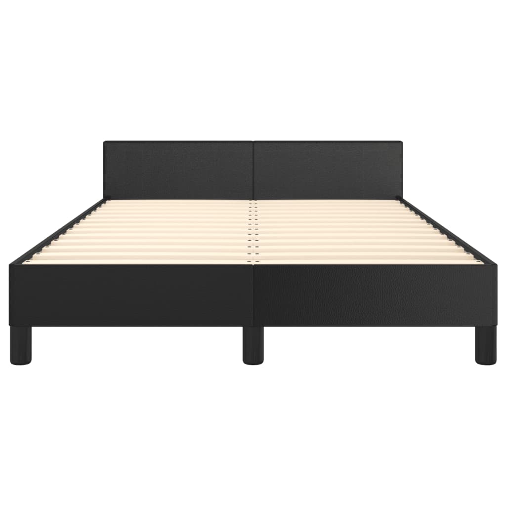 Bedframe met hoofdbord kunstleer zwart 120x190 cm Bedden & bedframes | Creëer jouw Trendy Thuis | Gratis bezorgd & Retour | Trendy.nl