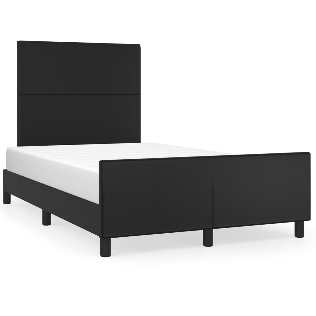 Bedframe met hoofdbord kunstleer zwart 120x190 cm Bedden & bedframes | Creëer jouw Trendy Thuis | Gratis bezorgd & Retour | Trendy.nl