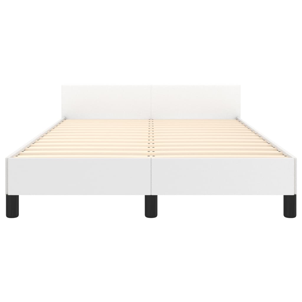 Bedframe met hoofdbord kunstleer wit 120x190 cm Bedden & bedframes | Creëer jouw Trendy Thuis | Gratis bezorgd & Retour | Trendy.nl