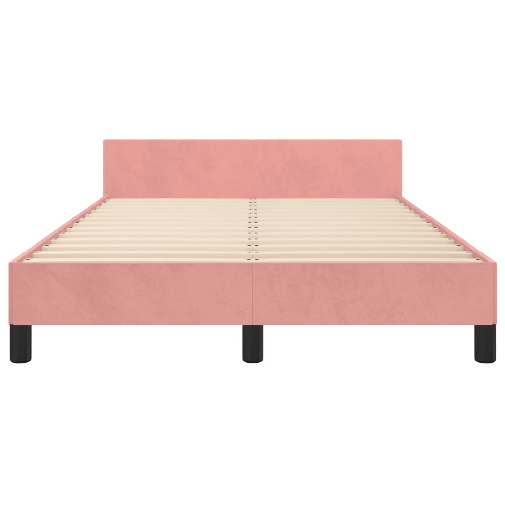 Bedframe zonder matras 120x190 cm fluweel roze