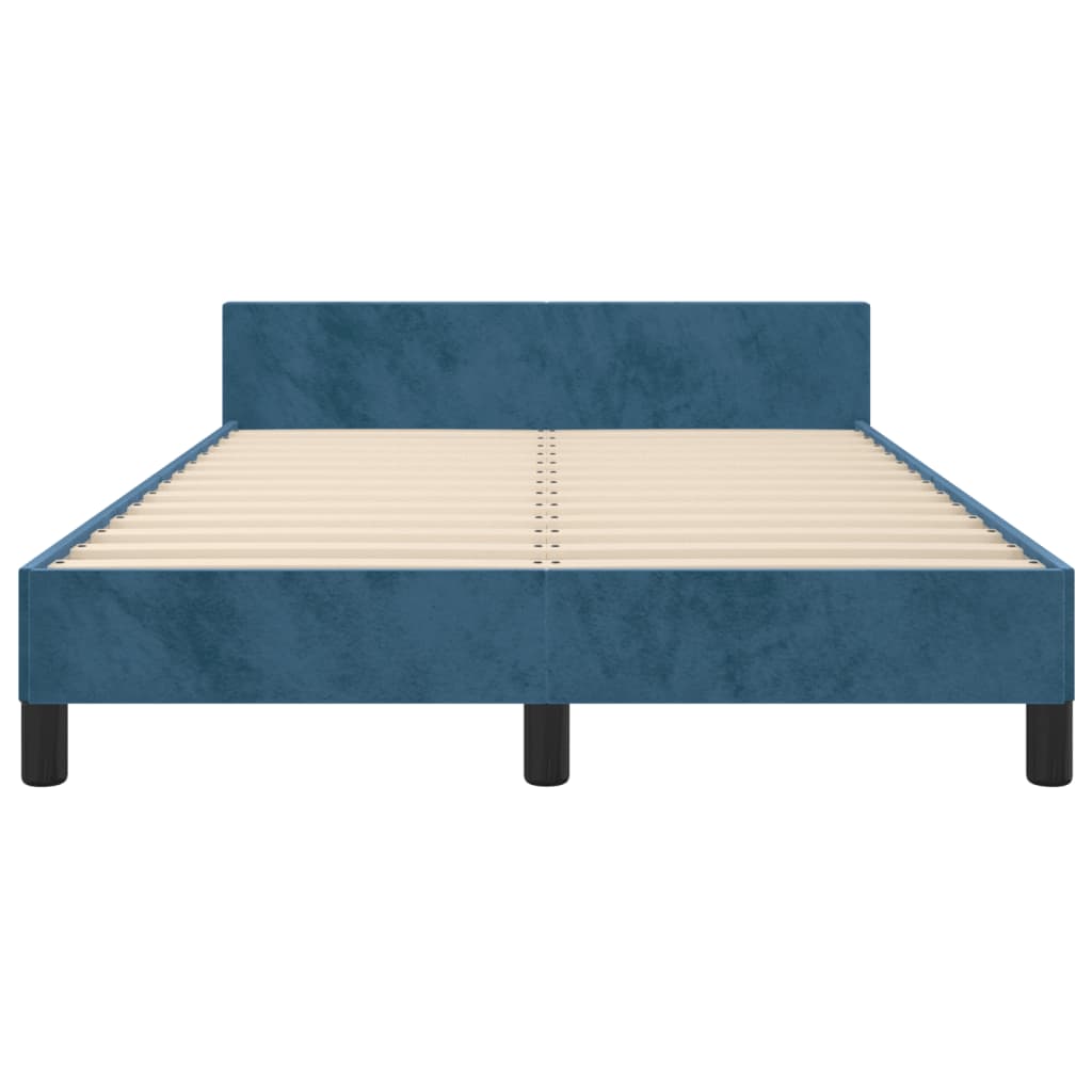 Bedframe zonder matras 120x190 cm fluweel donkerblauw