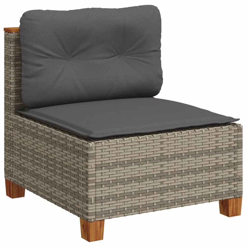 5-delige Loungeset met kussens poly rattan grijs Tuinsets | Creëer jouw Trendy Thuis | Gratis bezorgd & Retour | Trendy.nl