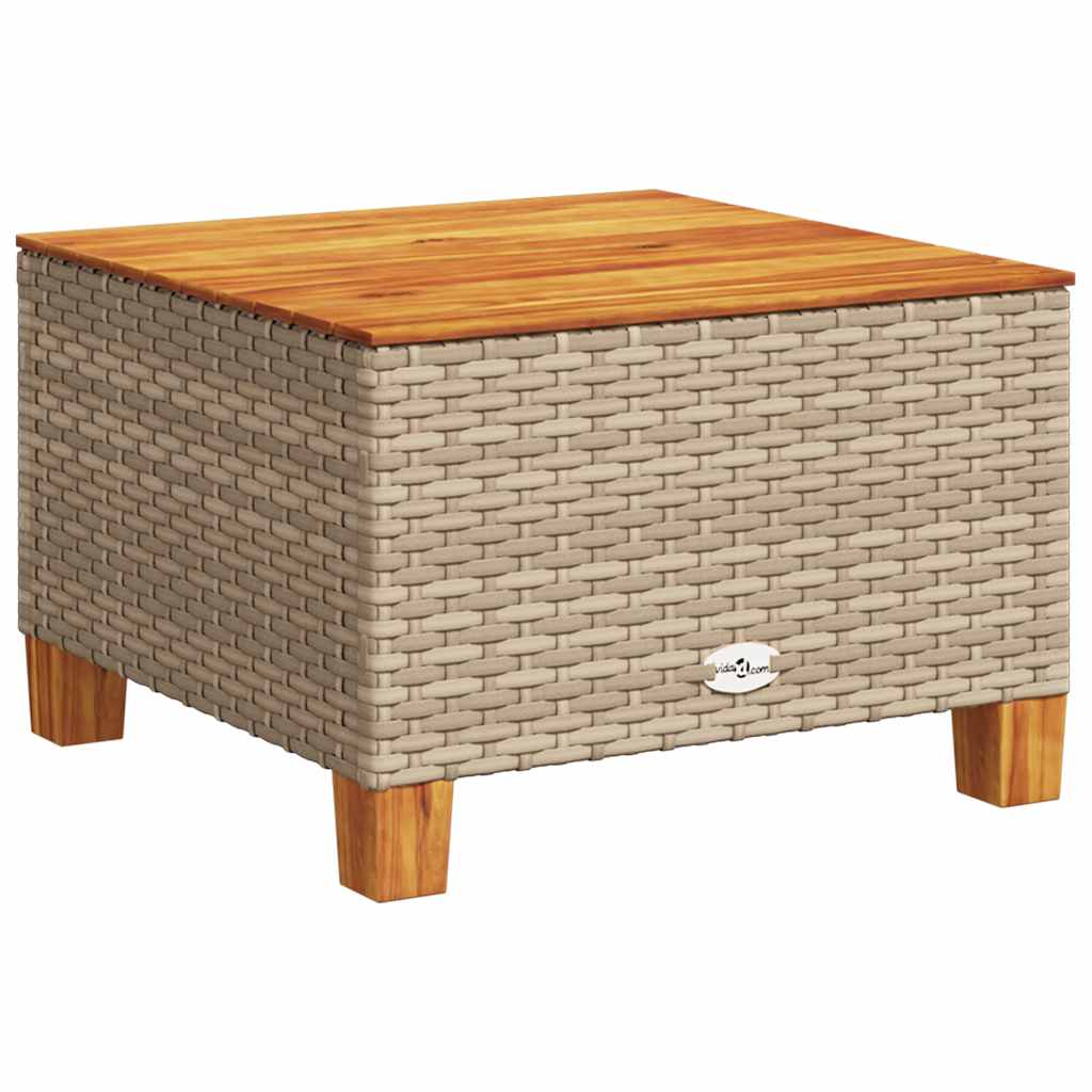 8-delige Loungeset met kussens poly rattan beige