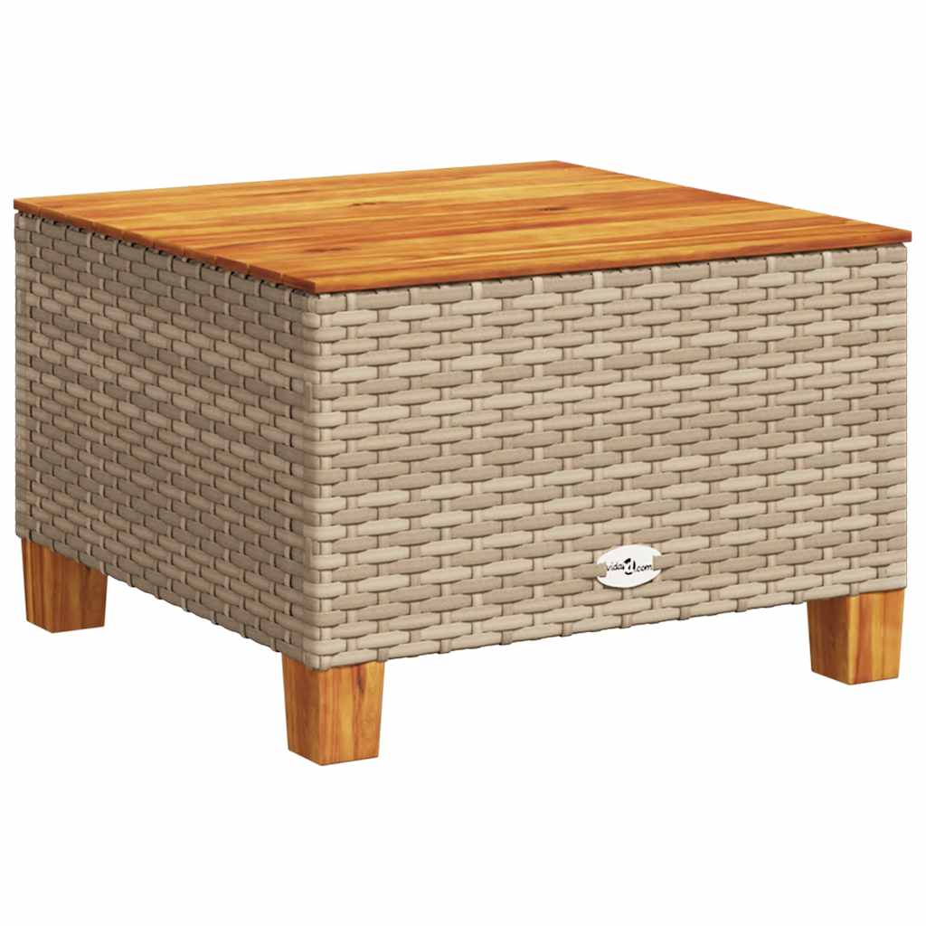 9-delige Loungeset met kussens poly rattan beige