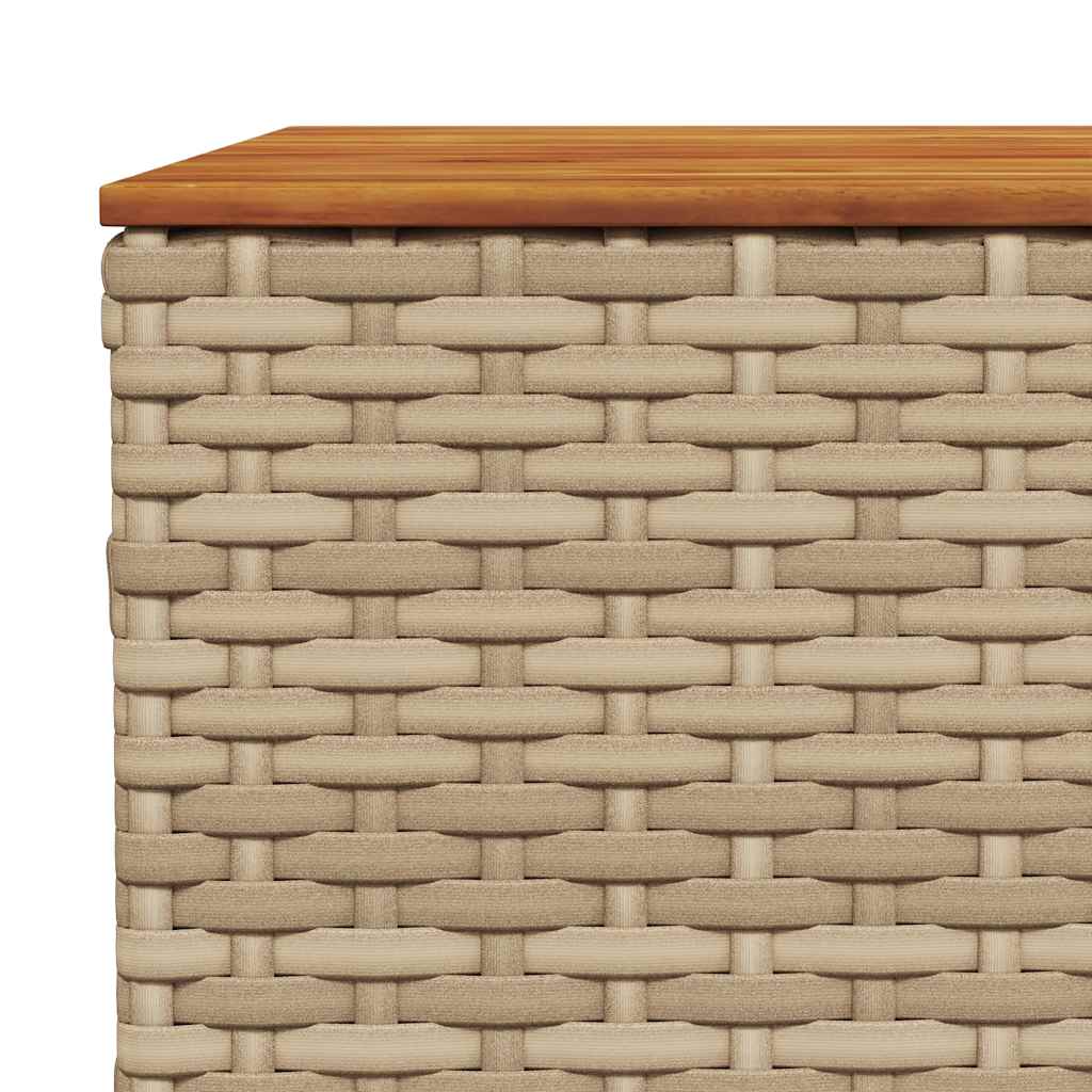 9-delige Loungeset met kussens poly rattan beige