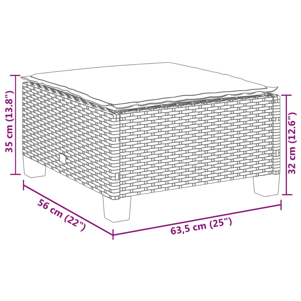 4-delige Loungeset met kussens poly rattan grijs Tuinsets | Creëer jouw Trendy Thuis | Gratis bezorgd & Retour | Trendy.nl