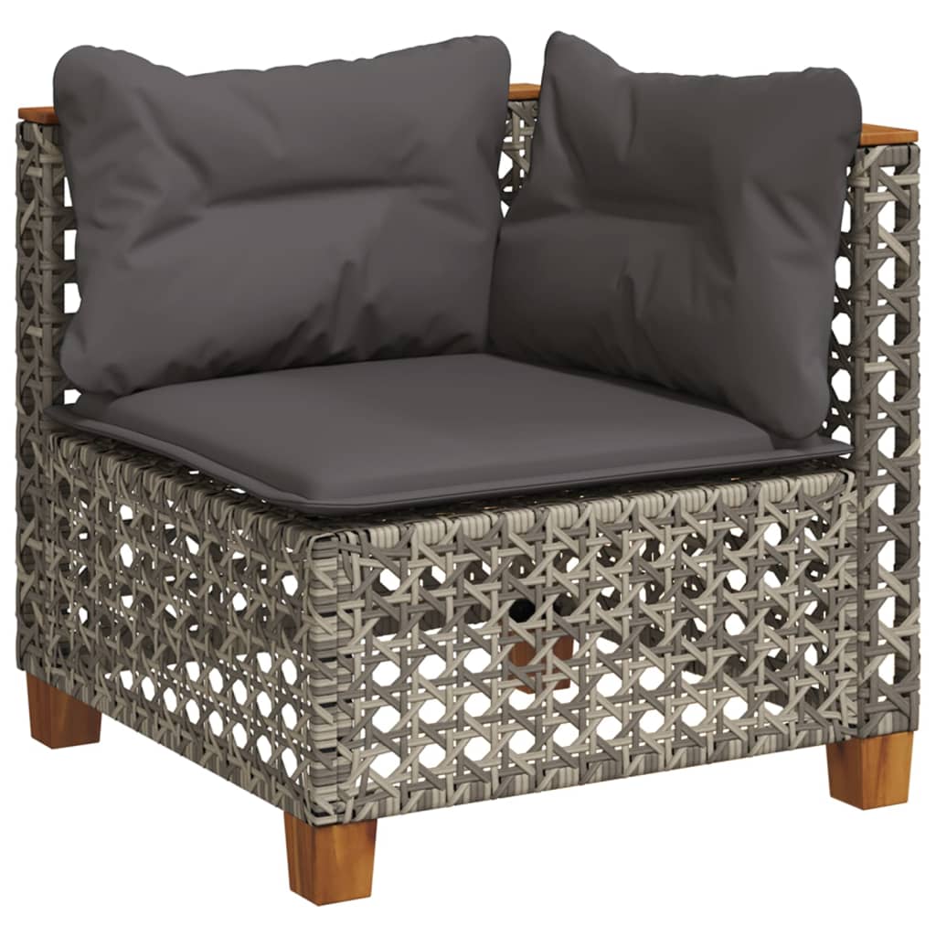 4-delige Loungeset met kussens poly rattan grijs Tuinsets | Creëer jouw Trendy Thuis | Gratis bezorgd & Retour | Trendy.nl