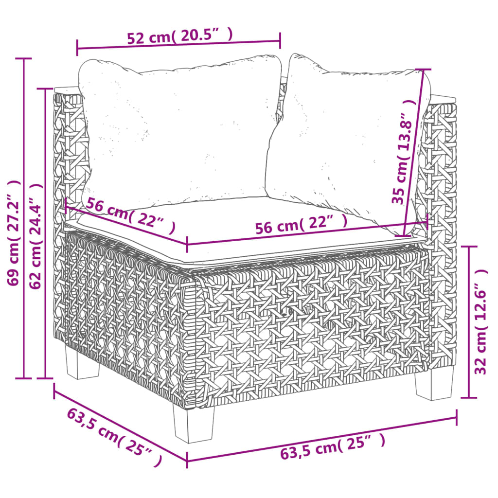 5-delige Loungeset met kussens poly rattan grijs Tuinsets | Creëer jouw Trendy Thuis | Gratis bezorgd & Retour | Trendy.nl