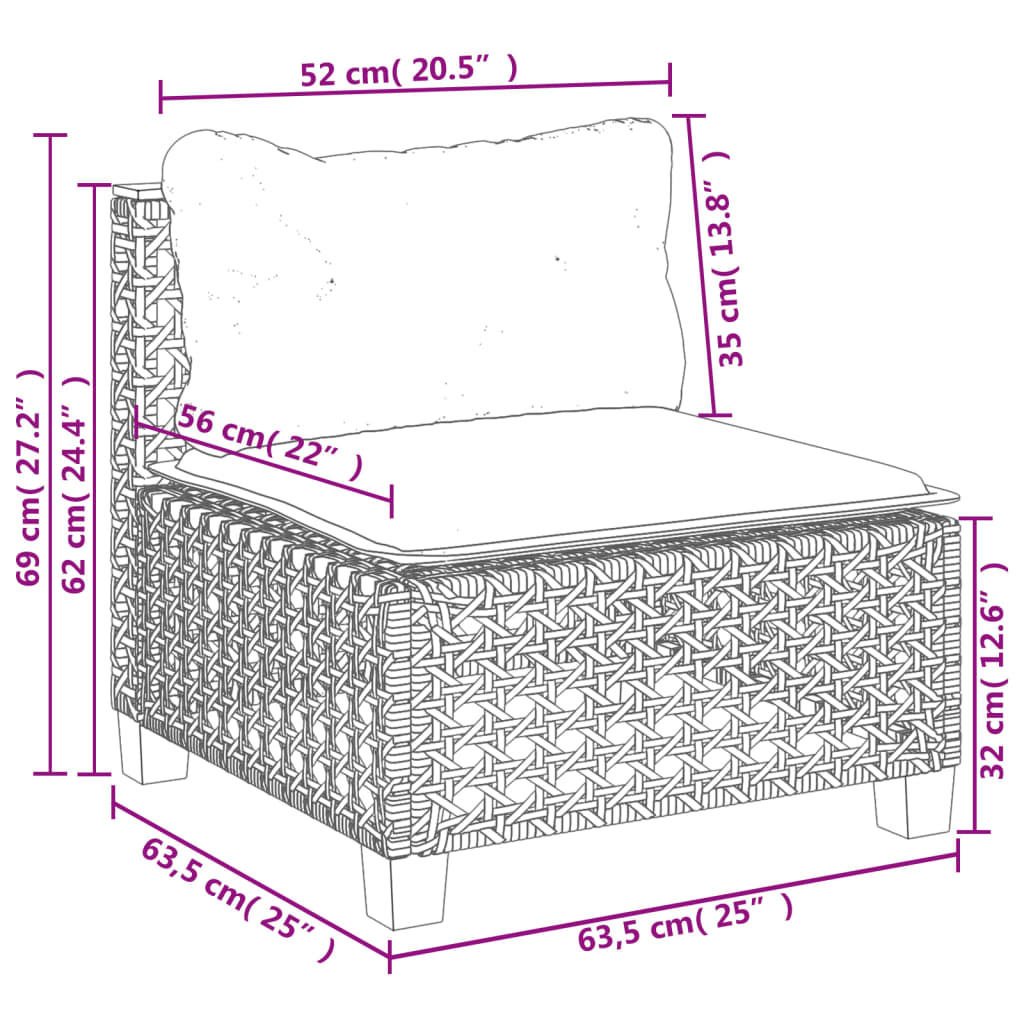 5-delige Loungeset met kussens poly rattan grijs Tuinsets | Creëer jouw Trendy Thuis | Gratis bezorgd & Retour | Trendy.nl